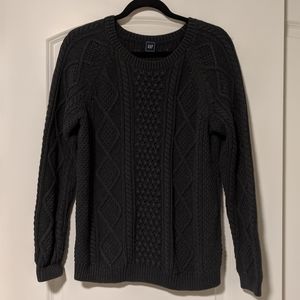 Gap Cable Knit Sweater - Charcoal - XL Tall
